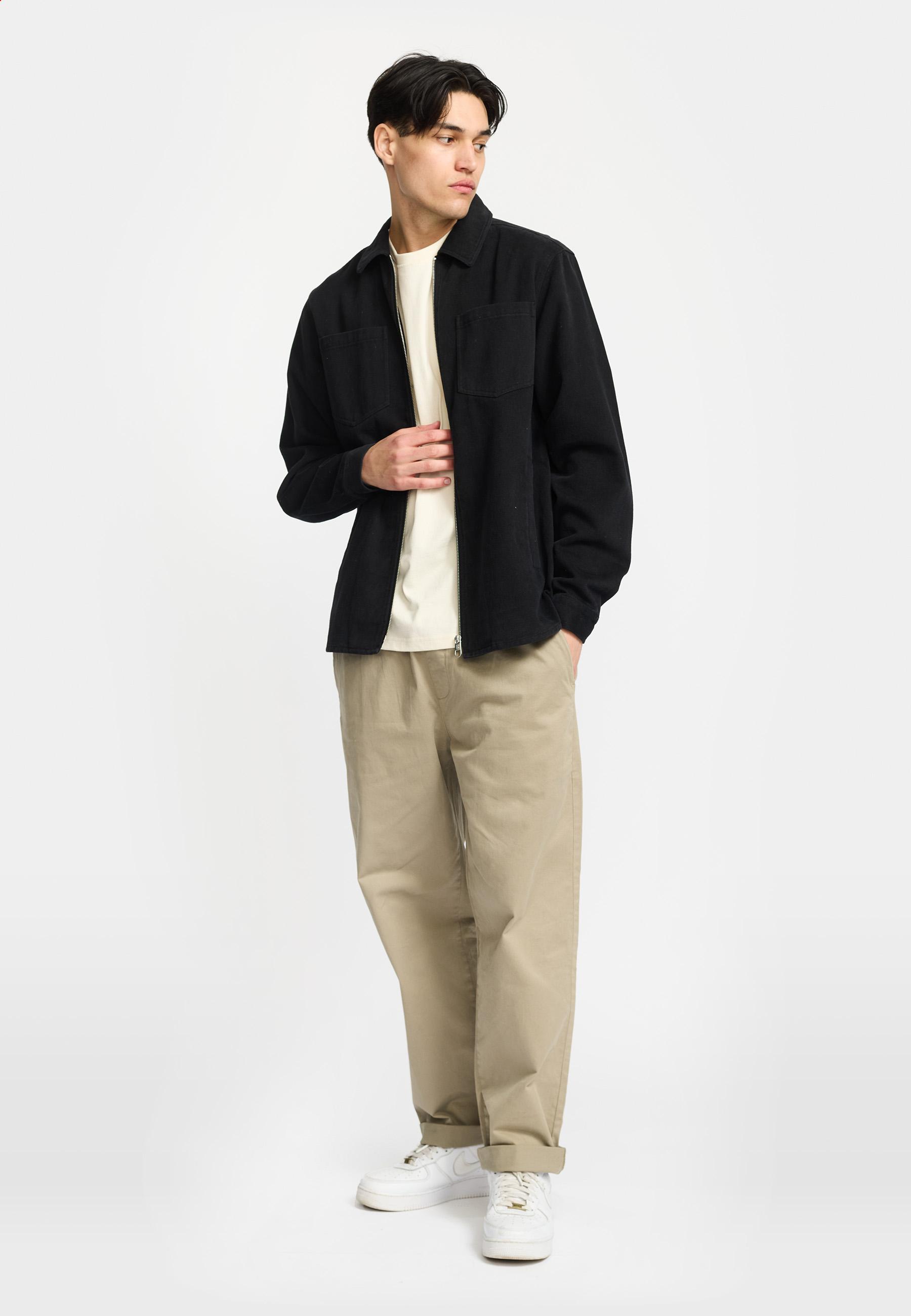 Revolution Overshirt mit Zipper Black Herren schwarz